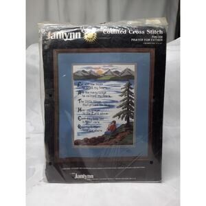 Janlynn Counted Cross Stitch Kit Prayer For Father 00-308 Vintage 1988